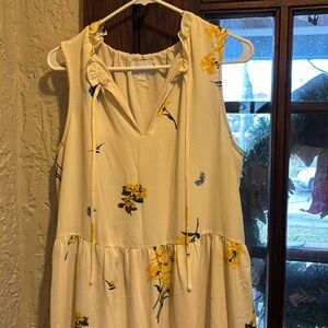 Sugarlips Brand Off-White Floral Maxi Tiered Dress SIZE MEDIUM